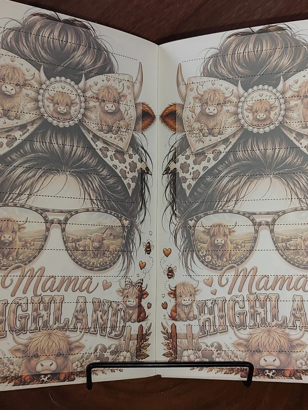 New! Highland Cow Mama Soft Cover Notebook